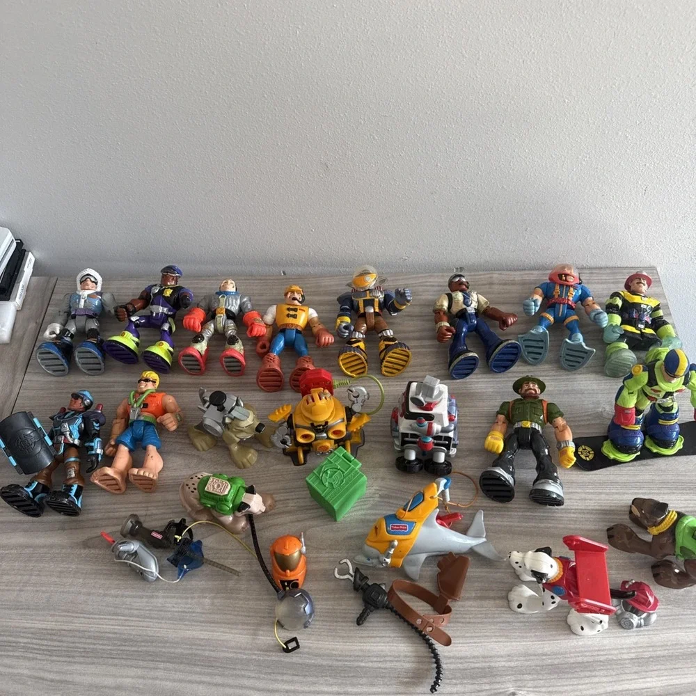 Fisher Price Rescue Hero's Figures Animals Accessories Huge Vintage Lot